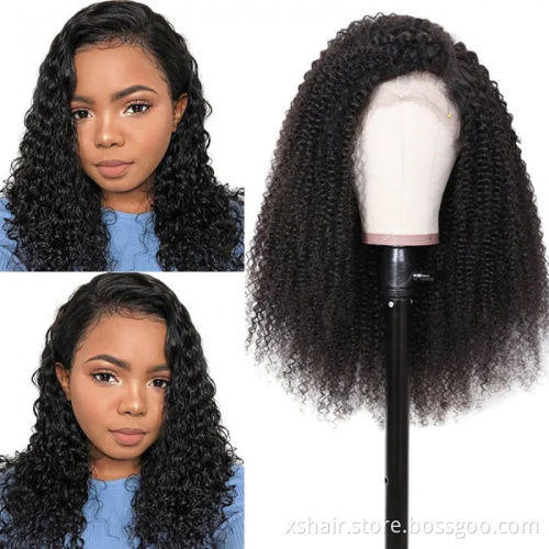 High Quality 30 Inch 613 Full Lace Virgin 250 Density 200% Kinky 12A 100% Natural Black Water Wave Indian Human Hair Wig